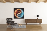 Abstracte Kunst Yin Yang – Vierkant Canvas Kunst voor de Muur