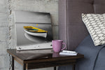 Houten Boot – Modern Canvas Schilderij – Vierkant Canvas Kunstwerk voor het Interieur