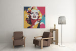 Marilyn Monroe – Ontwerp 4 – Vierkante Canvas Wandkunst