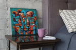 Abstracte Kunst – Ontwerp 3 – Canvas Wanddecoratie in Vierkante Vorm