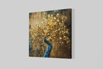 Boom met Gouden Bladeren – Canvas Schilderij als Wanddecoratie