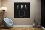 Rode Wijn – Vierkant Canvas Schilderij voor de Wand