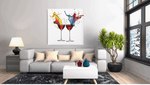Wijnglazen – Canvas Decoratie voor de Wand