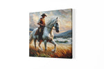 Cowboy – Canvas Wanddecoratie in Vierkante Vorm