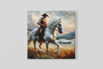 Cowboy – Canvas Wanddecoratie in Vierkante Vorm