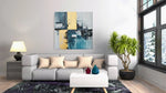 Abstracte kunst – Ontwerp 2 – Vierkante Canvas Wanddecoratie – Canvas Schilderij als Wanddecoratie
