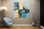 Abstracte kunst – Ontwerp 2 – Vierkante Canvas Wanddecoratie – Canvas Schilderij als Wanddecoratie