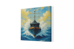 Stoere zeeschip – Modern Canvas Schilderij – Vierkante Canvas Wandkunst