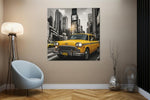Gele New Yorkse Taxi – Canvas Decoratie voor de Wand