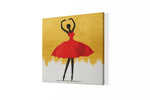 Rode Ballerina – Canvas Decoratie voor de Wand