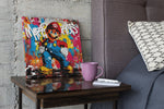 Popart met Graffiti – Modern Canvas Schilderij – Vierkant Canvas Kunst voor de Muur
