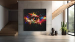 Kleurrijk Abstracte Kunst Oog – Vierkant Canvas Schilderij voor de Wand