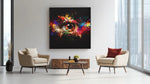 Kleurrijk Abstracte Kunst Oog – Vierkant Canvas Schilderij voor de Wand