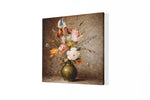 Klassiek Bloemen Stilleven – Vierkant Canvas Kunstwerk voor het Interieur