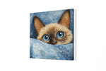 Schattige Kat – Vierkante Canvas Wanddecoratie – Canvas Schilderij als Wanddecoratie