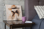 Minimalistische Vrouw – Modern Canvas Schilderij – Vierkante Canvas Wandkunst