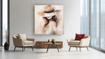 Minimalistische Vrouw – Modern Canvas Schilderij – Vierkante Canvas Wandkunst