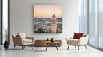 Istanbul Galata Toren – Vierkante Canvas Wandkunst