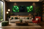 Panter – Vierkant Canvas Kunstwerk voor het Interieur