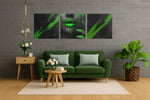 Vrouw in Groen – Vierkante Canvas Wandkunst