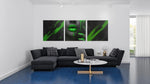 Vrouw in Groen – Vierkante Canvas Wandkunst