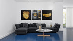 Vrouw in Goud – Modern Canvas Schilderij – Vierkant Canvas Kunst voor de Muur