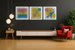 Abstracte Kunst – Ontwerp 2 – Vierkant Canvas Kunstwerk voor het Interieur