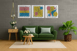 Abstracte Kunst – Ontwerp 2 – Vierkant Canvas Kunstwerk voor het Interieur