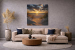 Zonsondergang Vierkant – Vierkant Canvas Schilderij voor de Wand