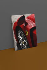 Rode Sportwagen Canvas Schilderij 75x100 cm