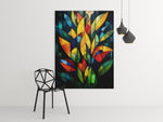 Kleurrijke Bladeren Canvas Schilderij 75x100 cm