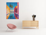 Canvas Schilderij Tropische Poolscape 75x100 cm
