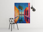 Canvas Schilderij Tropische Poolscape 75x100 cm
