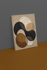 Luxe Abstracte Vormen Print Op Canvas 75x100 cm