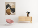 Luxe Abstracte Vormen Print Op Canvas 75x100 cm
