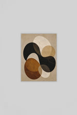 Luxe Abstracte Vormen Print Op Canvas 75x100 cm