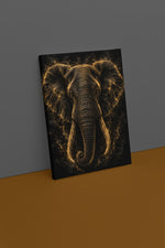 Gouden Olifant Canvas Schilderij 75x100 cm