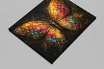 Kleurrijke Vlinder Canvas Schilderij 100x75 cm