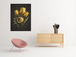 Canvas Schilderij 75x100 cm Gouden Tulpen