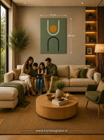 Geometrische Lijnen Print op Canvas | Wanddecoratie | 75x100 cm