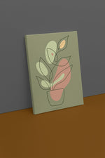 Abstract Plant Canvas Schilderij 75x100 cm