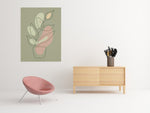 Abstract Plant Canvas Schilderij 75x100 cm