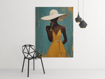 Elegante Vrouw Canvas Schilderij 75x100 cm