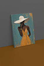 Elegante Vrouw Canvas Schilderij 75x100 cm