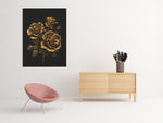Gouden Rozen Canvas Schilderij 75x100 cm