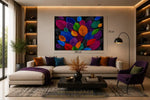 Kleurrijke Bladeren Canvas Schilderij 100x75 cm
