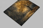 Gouden Boom Canvas Schilderij 100x75 cm