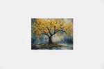 Gouden Bloesemboom Canvas Schilderij 100x75 cm