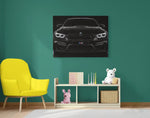 Zwarte BMW Canvas Schilderij 100x75 cm