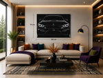 Zwarte BMW Canvas Schilderij 100x75 cm